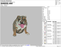 Bulldog Embroidery File 4 size