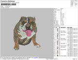 Bulldog Embroidery File 4 size