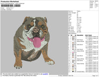 Bulldog Embroidery File 4 size