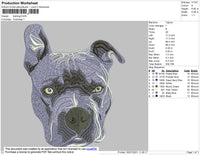 Bulldog 02 Embroidery File 4 size