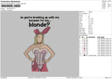 Blonde Embroidery File 4 size