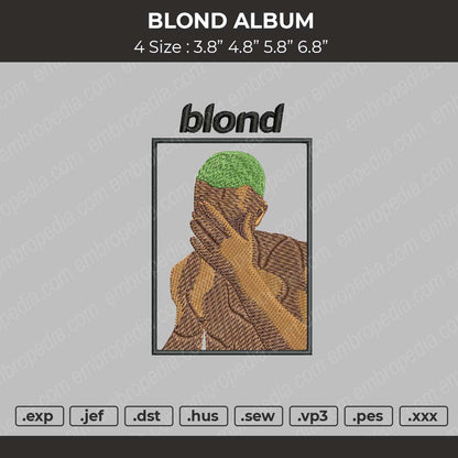 Blond Album Embroidery Machine Design File 4 size