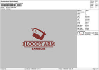 Bloodytext Embroidery File 6 sizes