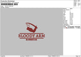 Bloodytext Embroidery File 6 sizes