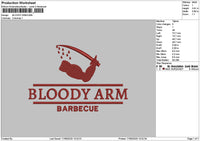 Bloodytext Embroidery File 6 sizes