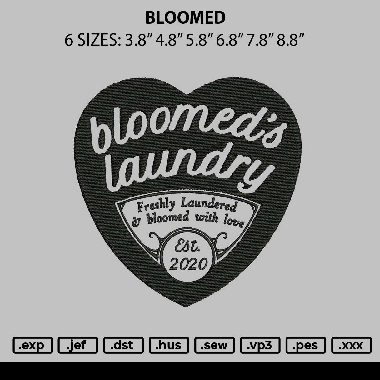 Bloomed Embroidery File 6 sizes