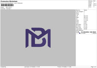 Bm Logo Embroidery File 6 sizes