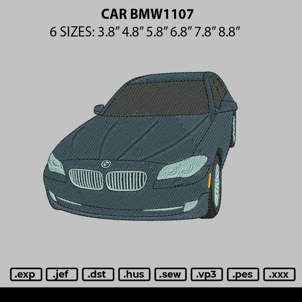 Car Bmw1107 Embroidery File 6 sizes