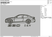 BMW 330 Embroidery File 4 size