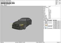 Black Car 2006 Embroidery File 6 sizes