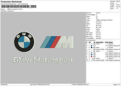 Bmwtext Embroidery Machine Design 2 Files
