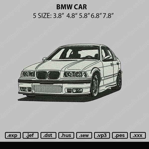 BMW Car Embroidery File 5 sizes