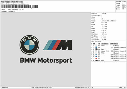 Bmwtext Embroidery Machine Design 2 Files