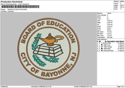 Boardcircle Embroidery File 6 sizes