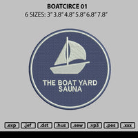 Boatcircle 01 Embroidery File 6 sizes