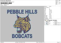 Bobcats Embroidery File 4 sizes