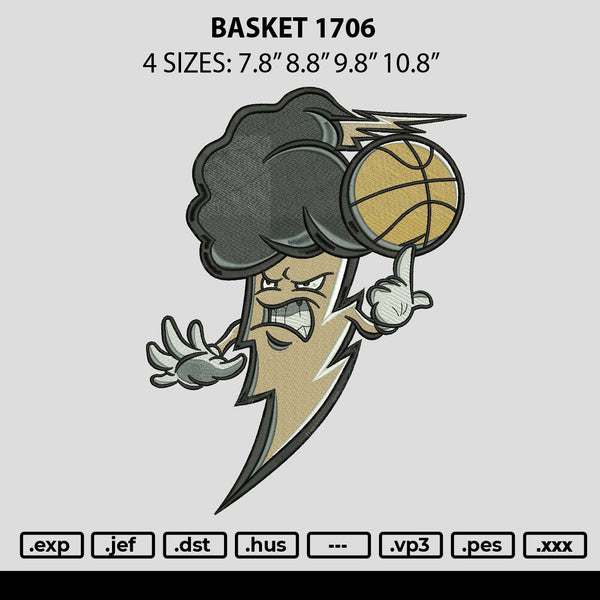 Basket 1706 Embroidery File 6 sizes