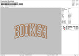 Bookishtext Embroidery File 6 sizes