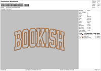 Bookishtext Embroidery File 6 sizes