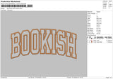 Bookishtext Embroidery File 6 sizes