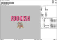 Bookishtext Embroidery File 6 sizes
