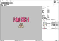 Bookishtext Embroidery File 6 sizes