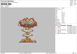 Boom Embroidery File 5 sizes