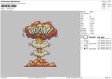 Boom Embroidery File 5 sizes