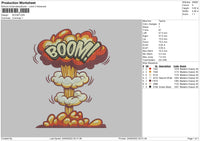 Boom Embroidery File 5 sizes