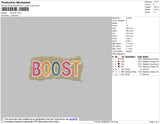 Boost Text Embroidery File 4 size