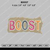 Boost Text Embroidery File 4 size