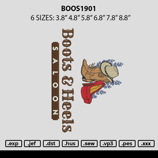 Boots1901 Embroidery File 6 sizes