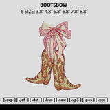 Bootsbow Embroidery File 6 sizes