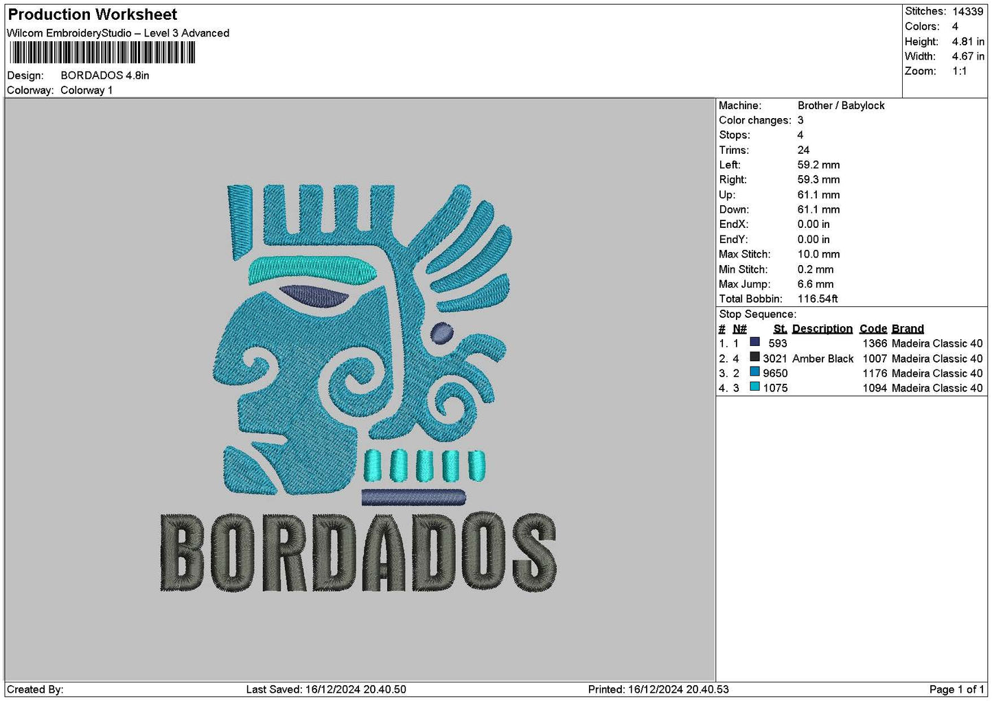 Berdadostext Embroidery File 6 sizes