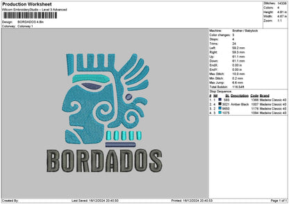 Berdadostext Embroidery File 6 sizes