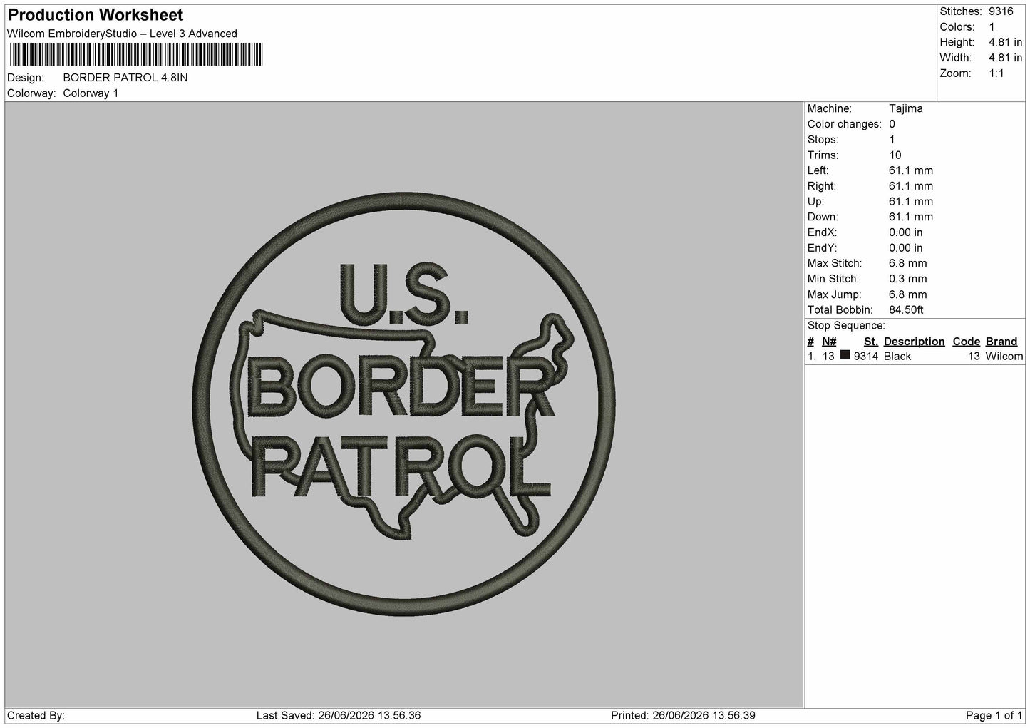 Bordertext Circle Embroidery Machine Design File 6 sizes
