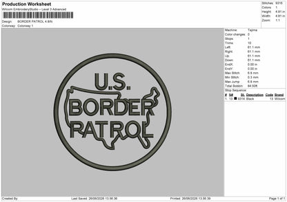 Bordertext Circle Embroidery Machine Design File 6 sizes