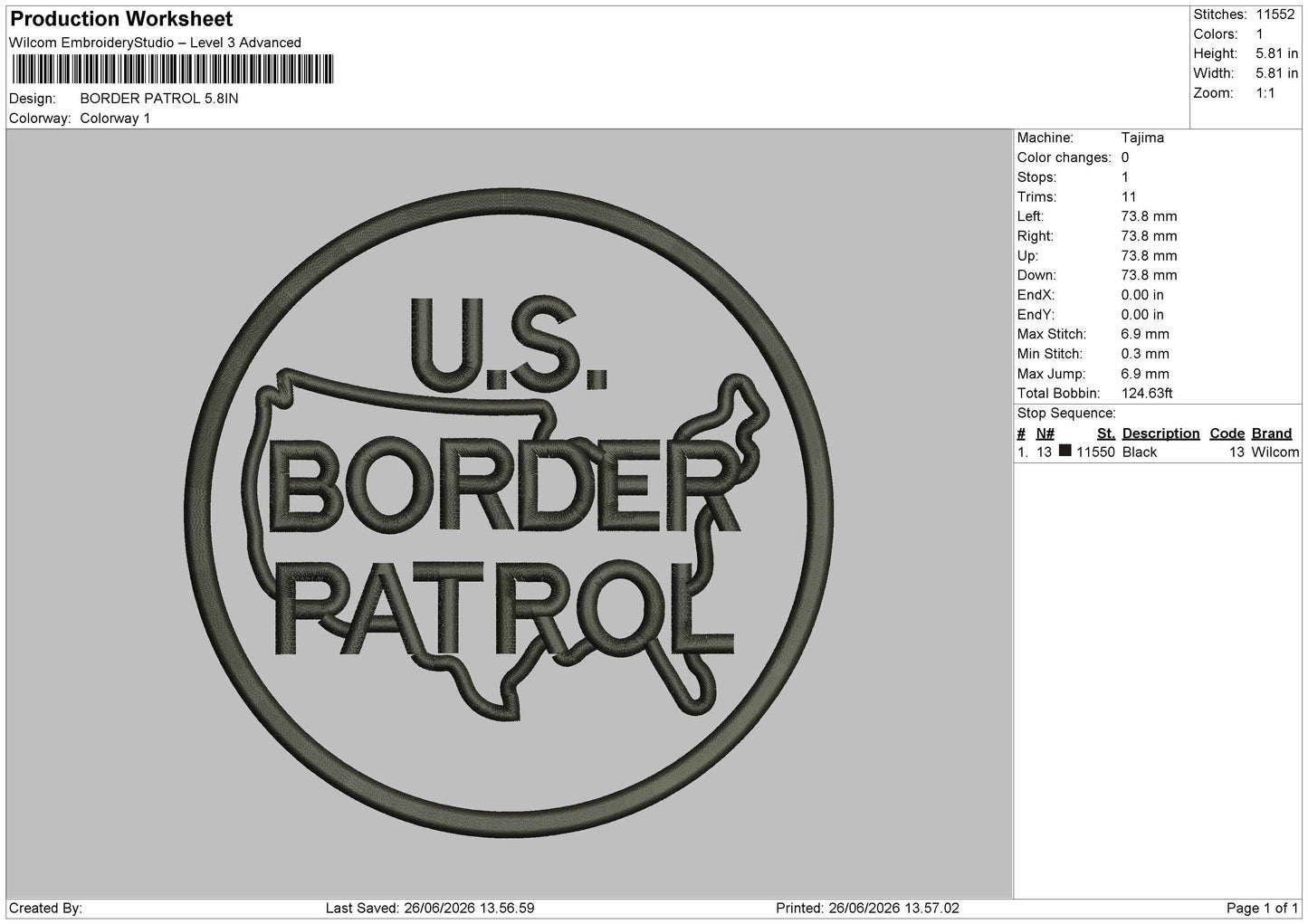 Bordertext Circle Embroidery Machine Design File 6 sizes