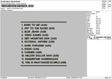 Borntext List Embroidery File 6 sizes