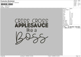 Boss Embroidery File 6 sizes