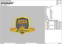 Bosstext 02 Embroidery File 6 sizes