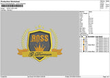 Bosstext 02 Embroidery File 6 sizes