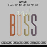 Boss N Embroidery File 6 sizes