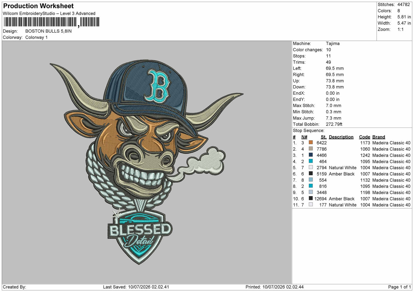 Bulls Head 0907 Embroidery Machine Design File 6 sizes