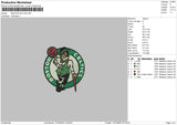 Boston C Embroidery File 6 Sizes