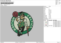 Boston C Embroidery File 6 Sizes