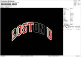 Bostontext Embroidery File 6 sizes