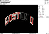 Bostontext Embroidery File 6 sizes