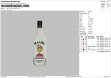 Bottle Malibu Embroidery File 5 size