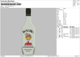 Bottle Malibu Embroidery File 5 size